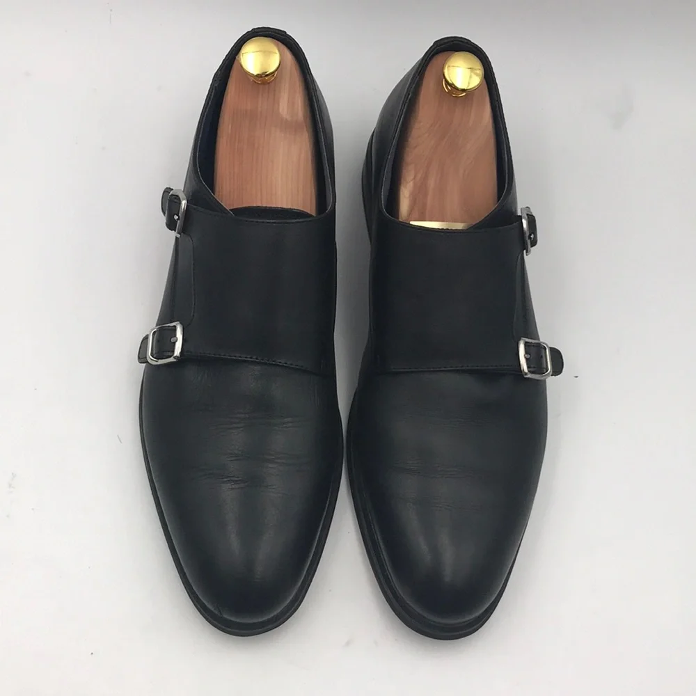 La Milano Leather Double Monk Strap Dress Shoe